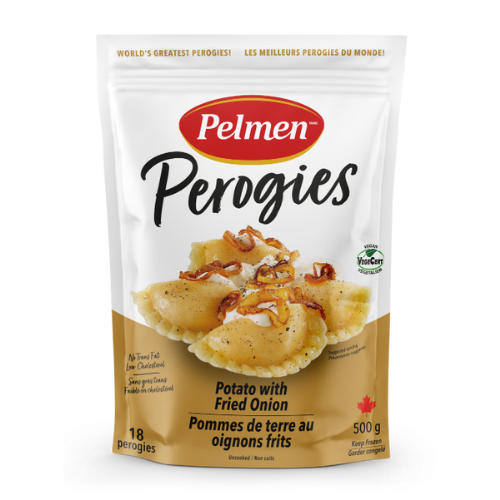 D. 02205 POTATO W FRIED ONION PEROGIES 500G/12CS