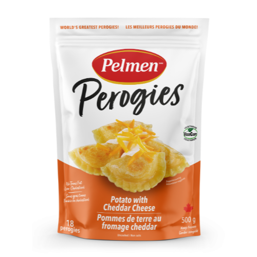 A. 02201 POTATO W CHEDDAR CHEESE PEROGIES 500G/12CS
