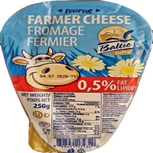 BALTIC GIFTS FARMER CHEESE KOSHER 0.5% - 6PS X 250G