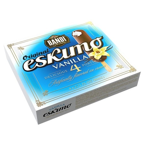 BANDI ESKIMO - VANILLA ICE CREAM ON A STICK 4 PK 5PK X 320ML